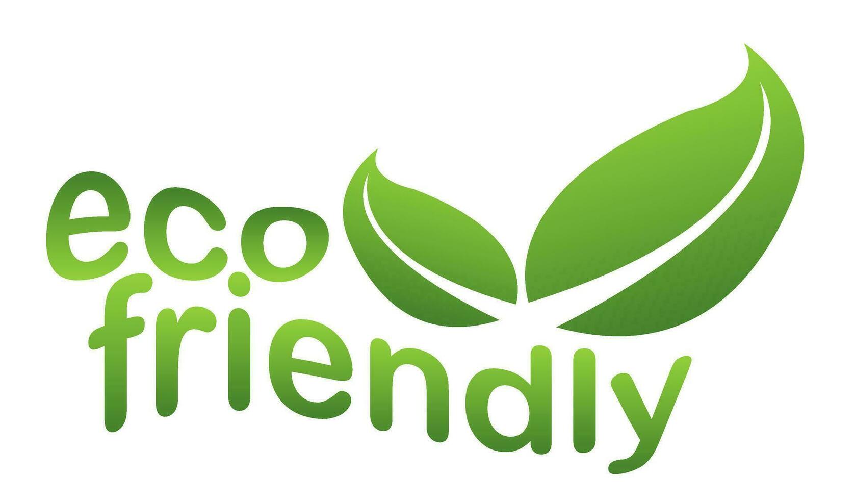 eco friendly green logo on a white or transparent background with green leaves the concept of green ecology clean ecology environmental friendliness of products free vector